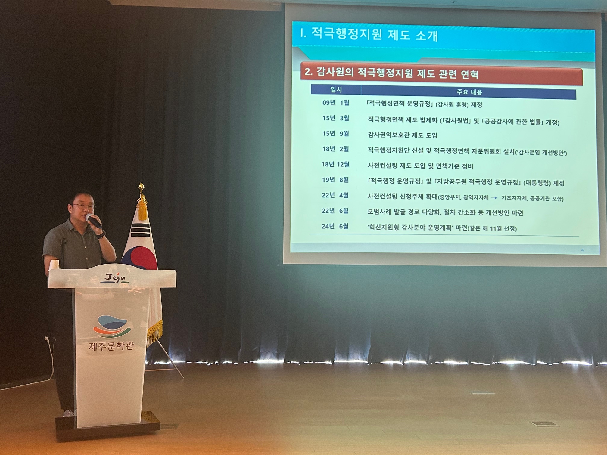 제주감사위원회, 적극행정지원 제도 설명회 개최